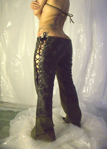 Leather lace up